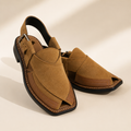 Desert™ Tan Suede Leather Peshawari Chappal