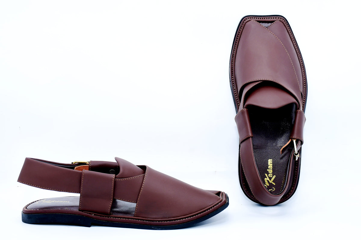 Smart Zalmi Midnight Elite™ Premium Leather Peshawari Chappal Maroon
