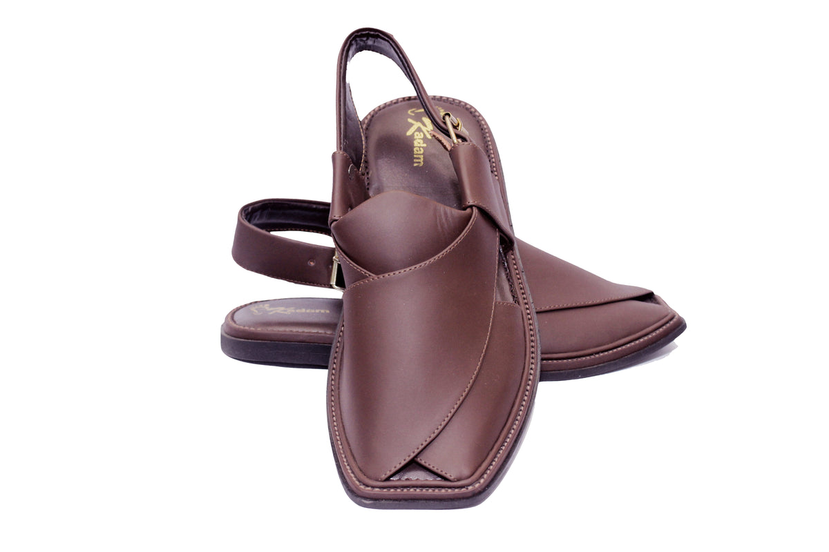 Smart Zalmi Midnight Elite™ Premium Leather Peshawari Chappal Maroon