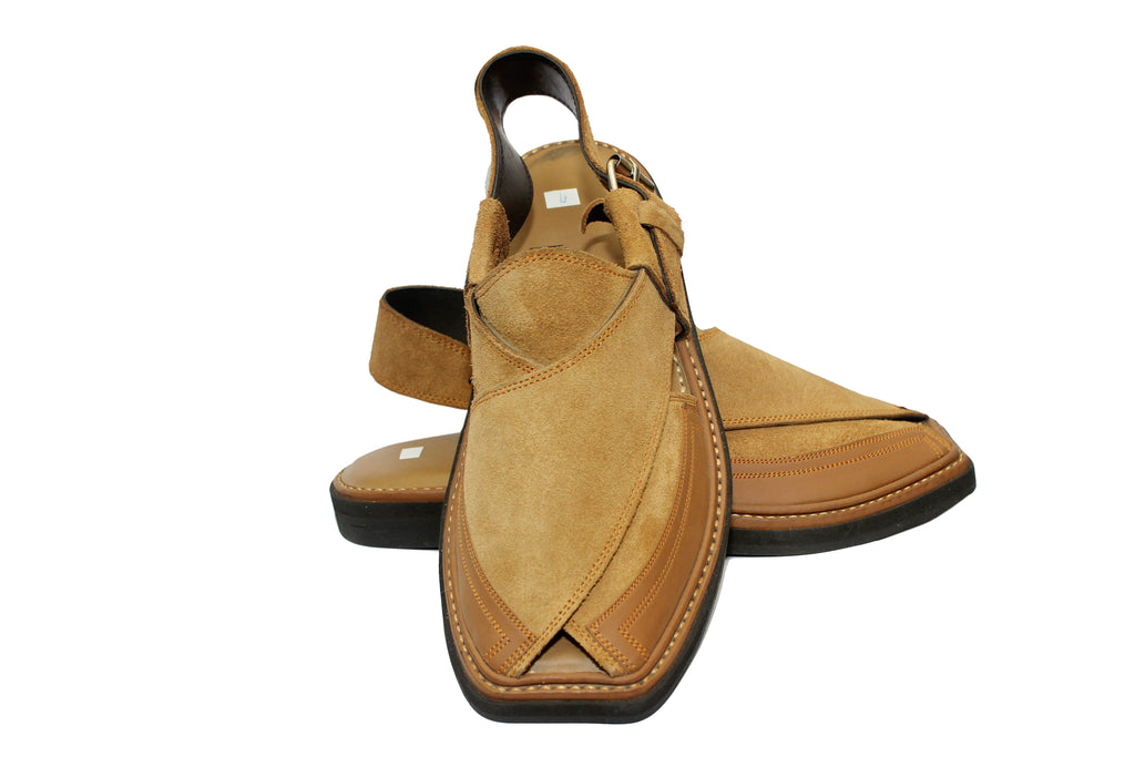 Soude Medium Sole Peshawari Chappal For Men Khaki