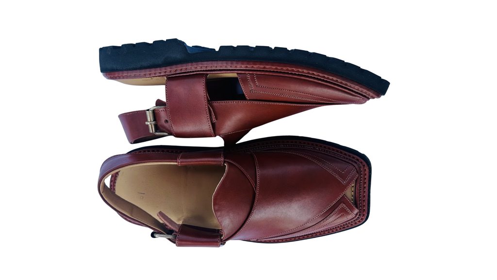 Vibrant Soul Peshawari Chappal Red