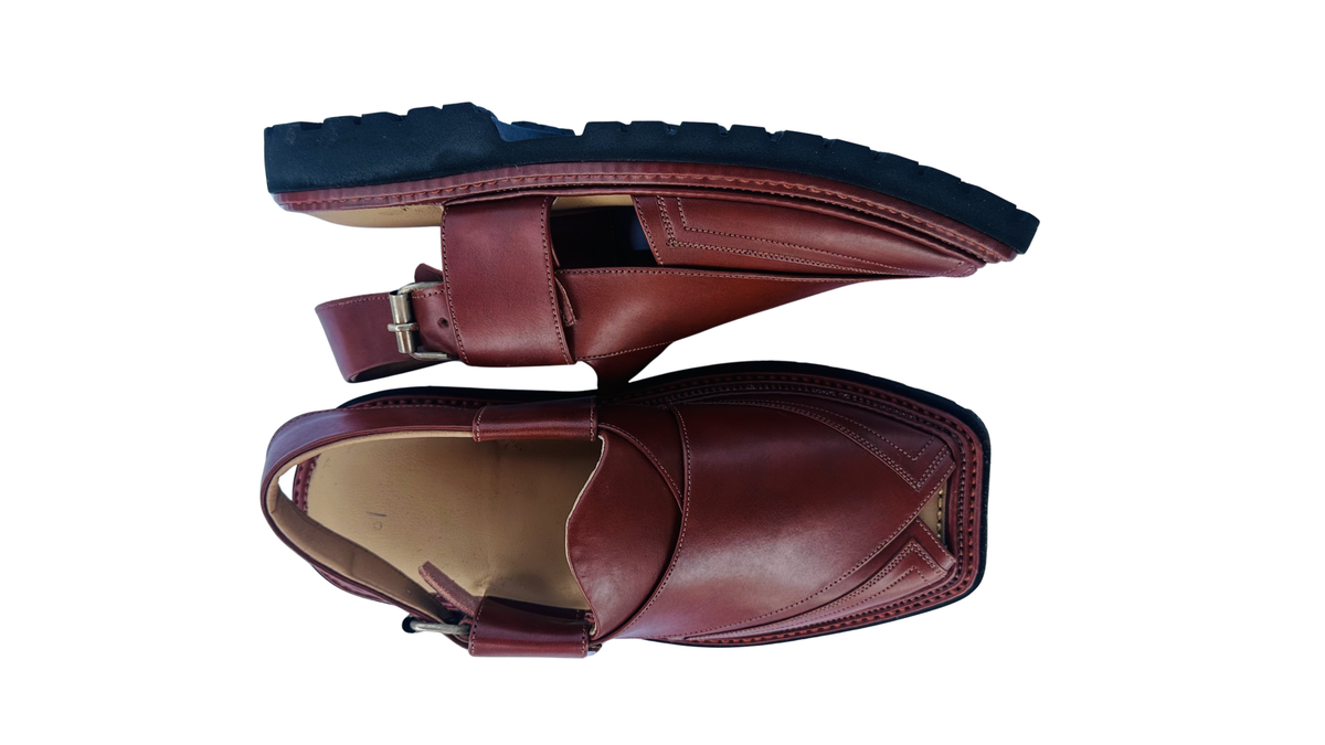 Vibrant Soul Peshawari Chappal Red