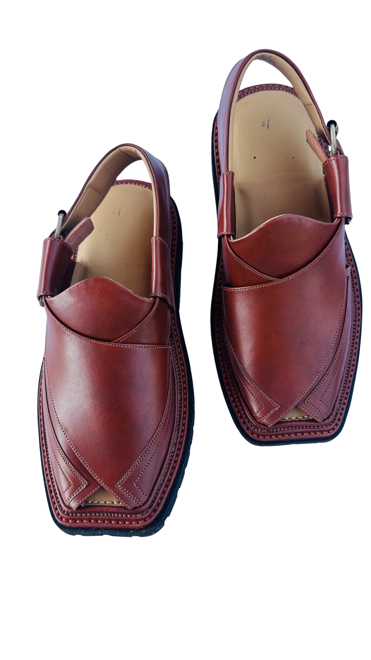 Vibrant Soul Peshawari Chappal Red