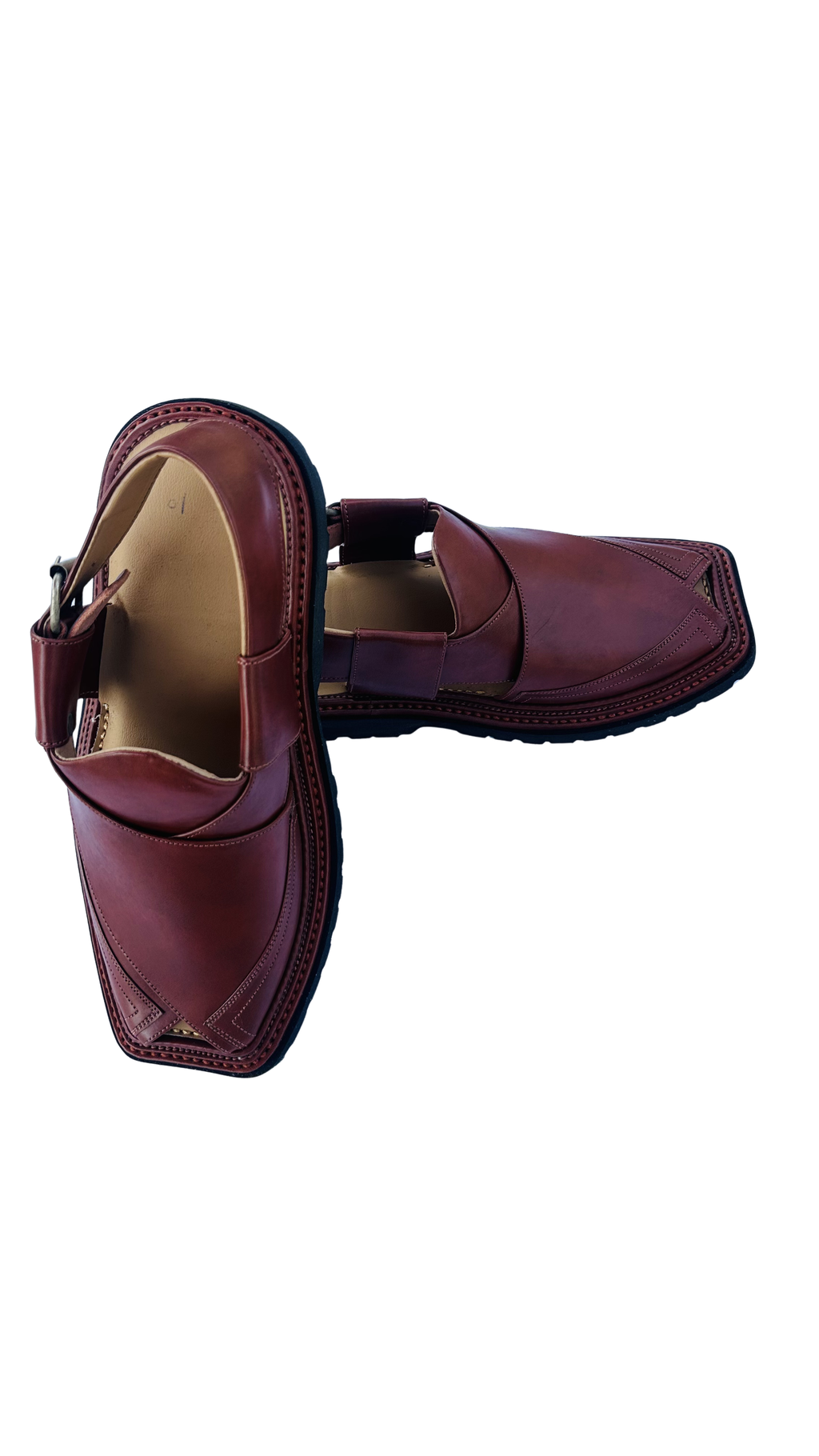 Vibrant Soul Peshawari Chappal Red