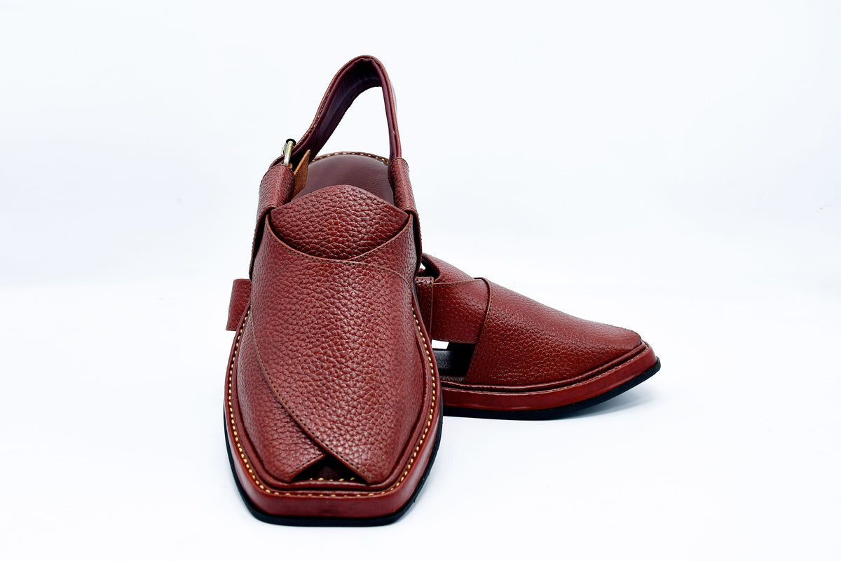Dooted Medium Smart Zalmi Peshawari Chappal Red