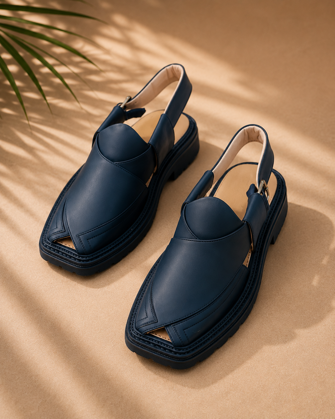 Royale Navy™ Premium Leather Peshawari Chappal