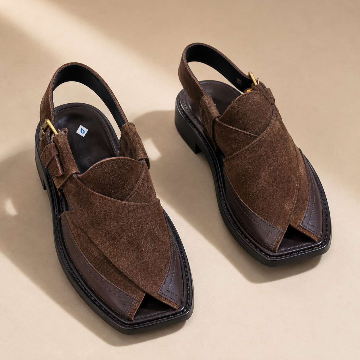 Espresso™ Dark Brown Suede Peshawari Chappal