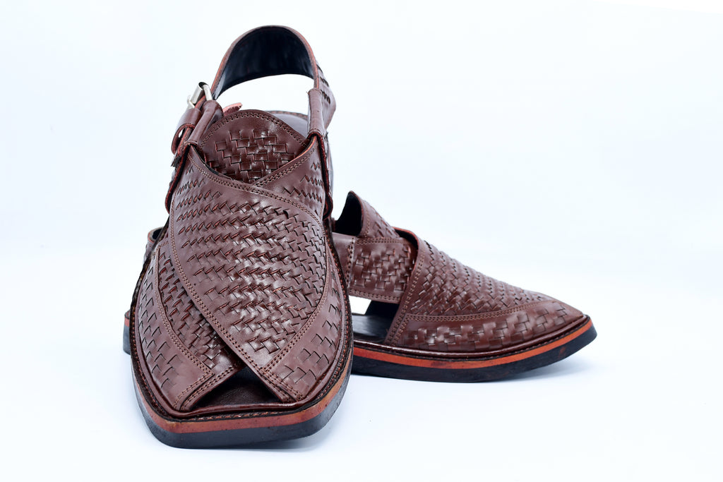 Heritage Brown Leather Peshawari Chappal