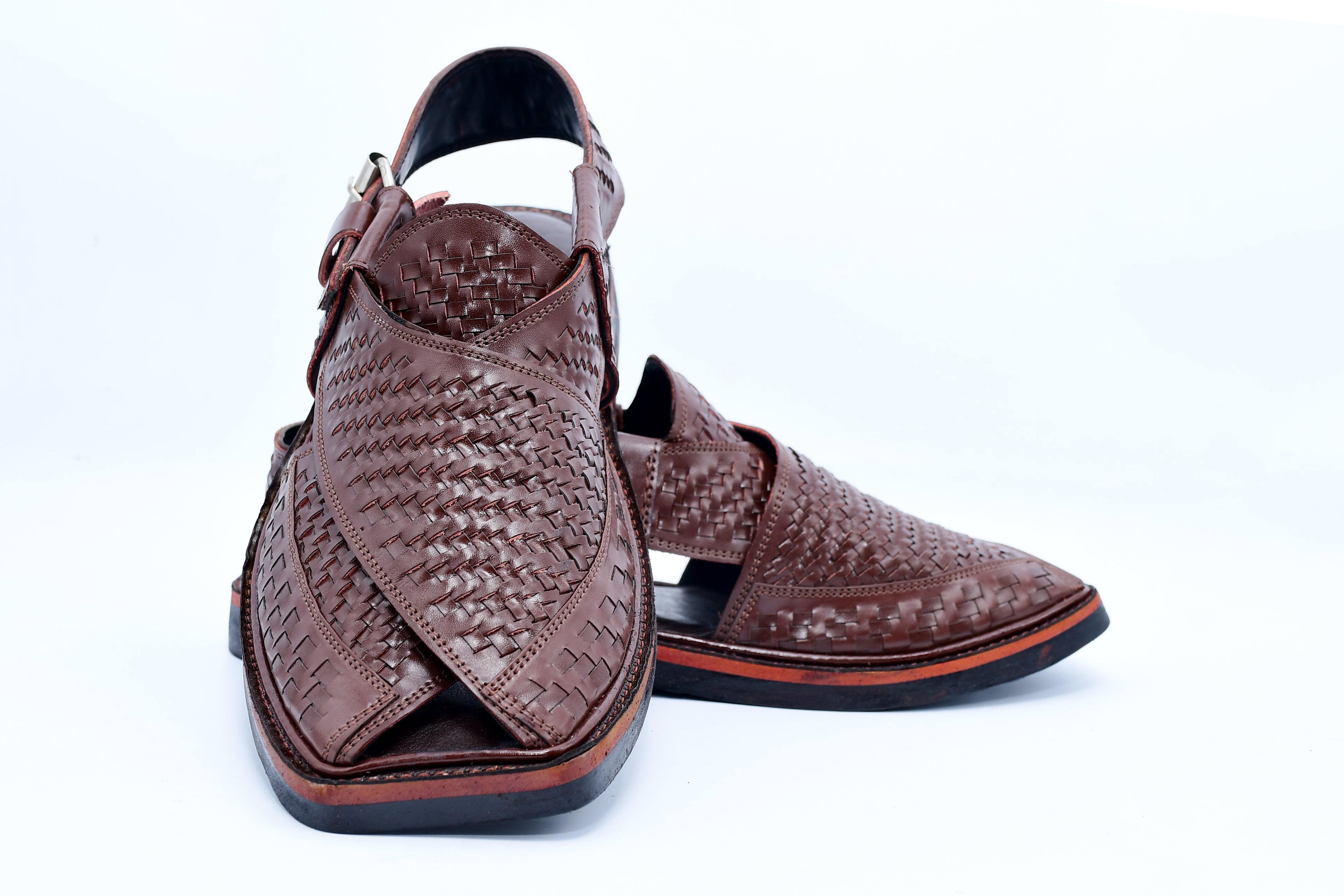 Heritage Brown Leather Peshawari Chappal