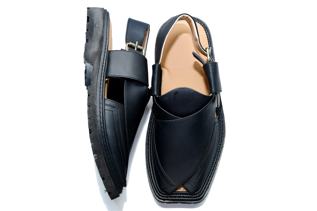 Vibrant Soul Peshawari Chappal Black