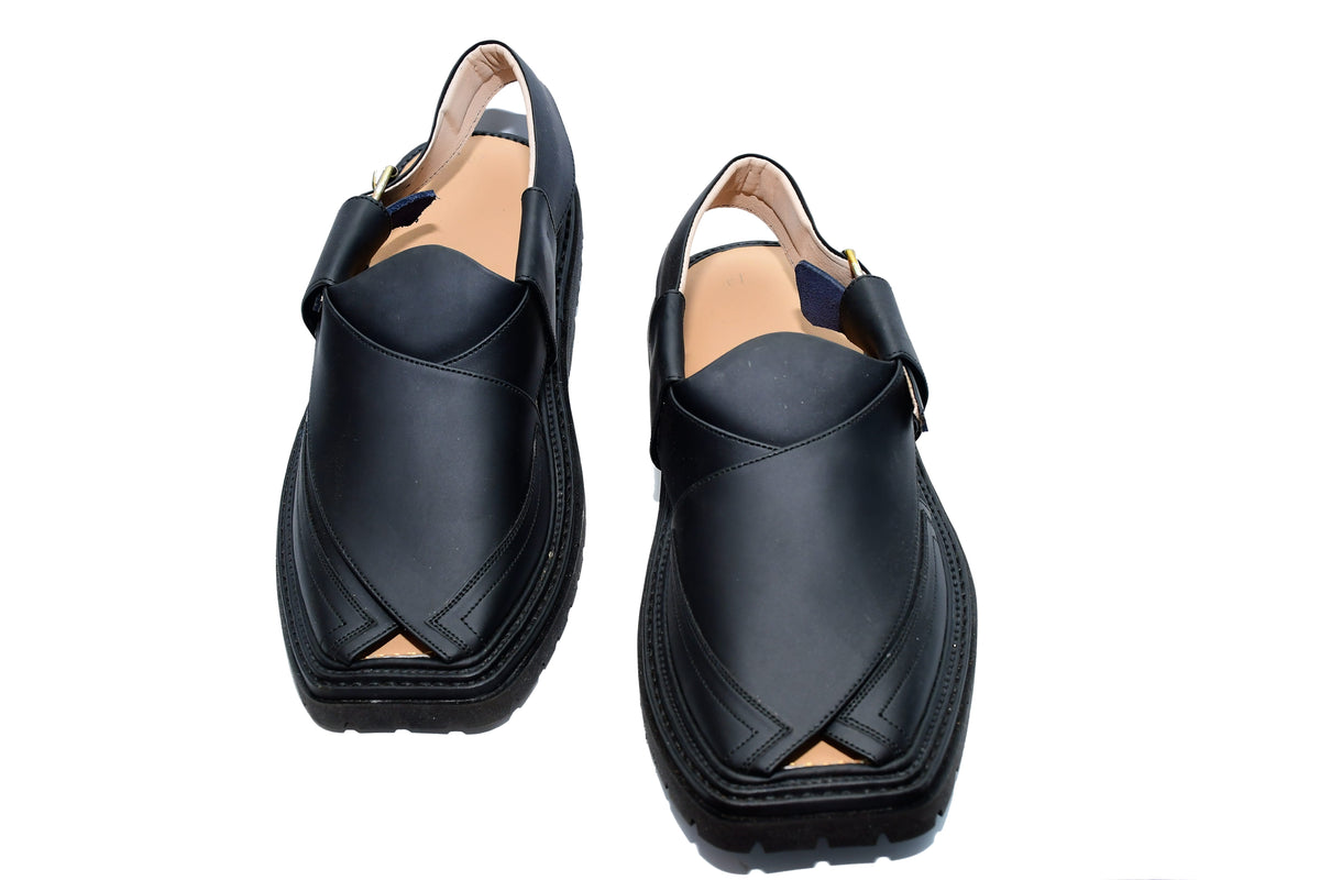 Vibrant Soul Peshawari Chappal Black