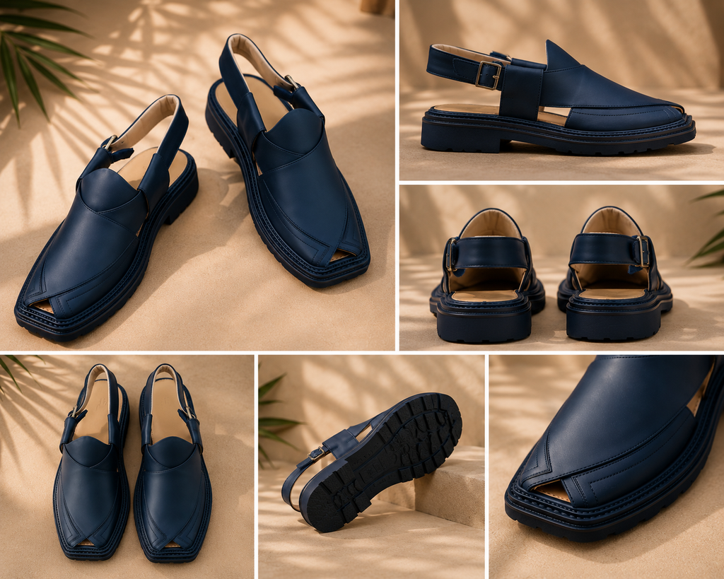 Royale Navy™ Premium Leather Peshawari Chappal